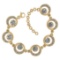 4.07 Ctw SI2/I1 Diamond Style Bezel&Prong Set 18K Yellow Gold Tennis Bracelet