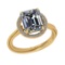 2.70 Ctw SI2/I1 Diamond 14K Yellow Gold Engagement Halo Ring