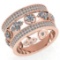 2.15 Ctw SI2/I1 Diamond 14K Rose Gold Men's Band Ring