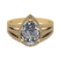 2.91 Ctw SI2/I1 Diamond 14K Yellow Gold Engagement Halo Ring