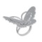 3.18 Ctw SI2/I1 Diamond 14K White Gold Butterfly Engagement/Wedding Ring