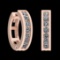 0.46 Ctw i2/i3 Diamond 14K Rose Gold Hoop Earrings