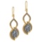 2.00 Ctw SI2/I1 Diamond 14K Yellow Gold Wire Hook Earrings