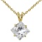 0.75ct. Princess-Cut Diamond Solitaire Pendant in 18k Yellow Gold (I, SI2-SI3)
