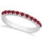 Garnet Stackable Ring Guard Band 14K White Gold 1.00 ctw