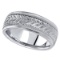 Hand Engraved Wedding Band Carved Ring in platinum 6.5mm