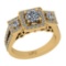 1.47 Ctw SI2/I1 Gia Certified Center Diamond 14K Yellow Gold three Stone Ring