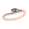 0.32 Ctw SI2/I1 Diamond 14K Rose Gold Valentine's Day special Ring
