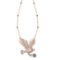 2.68 Ctw SI2/I1 Treated Fancy Black and White Diamond 14K Rose Gold Vintage Style Eagle Yard Necklac