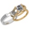 Certified 2.61 Ctw Diamond I1/I2 Two-Tone 2 Pc Engagement 10K Yellow And White Gold Ring