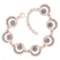 4.07 Ctw SI2/I1 Diamond Style Bezel&Prong Set 18K Rose Gold Tennis Bracelet