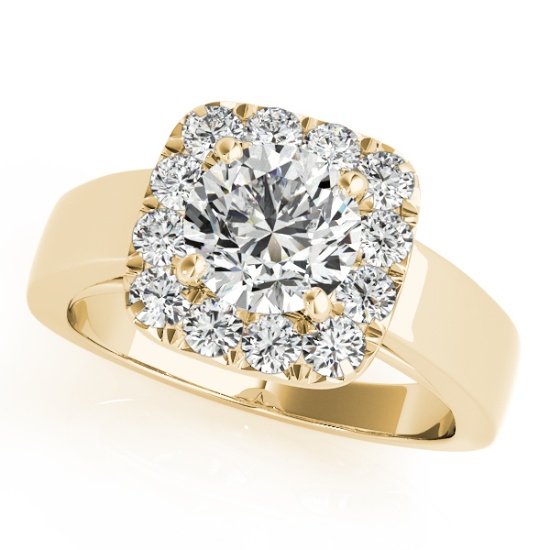 Certified 1.25 Ctw SI2/I1 Diamond 14K Yellow Gold Engagement Ring