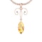 Certified 3.28 Ctw Yellow Topaz And Diamond I2/I3 14K Rose Gold Pendant