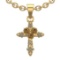 0.12 Ctw SI2/I1 Diamond 10K Yellow Gold Pendant Necklace