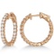 Medium Round Diamond Hoop Earrings 14k Rose Gold 2.00ctw