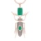 6.88 Ctw SI2/I1 Emerald and Diamond 14K Rose Gold Necklace