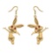0.26 Ctw Ruby 14K Yellow Gold Bunny Wire Hook Earrings