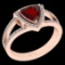 Certified 1.76 Ctw I2/I3 Garnet And Diamond 10K Rose Gold Vintage Style Engagement Halo Ring