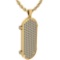Certified 1.46 Ctw Diamond Skate Board Necklaces 18k Yellow Gold