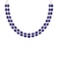50.60 Ctw Blue sapphire 14K Rose Gold Double layer Necklace