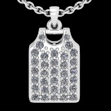 0.17 Ctw SI2/I1 Diamond 18K White Gold Pendant Necklace