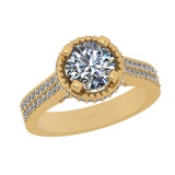 1.93 Ctw SI2/I1 Diamond 14K Yellow Gold Engagement Ring