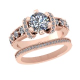 1.86 Ctw SI2/I1 Diamond 14K Rose Gold Engagement Ring
