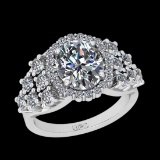 4.00 Ctw VS/SI1 Diamond14K White Gold Engagement Ring