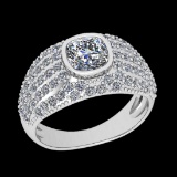 2.32 Ctw SI2/I1 Diamond 18K White Gold Engagement Ring