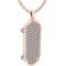 Certified 1.46 Ctw Diamond Skate Board Necklaces 18k Rose Gold