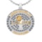 2.47 Ctw SI2/I1 Diamond 14K White and Yellow Gold Basketball theme pendant necklace