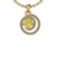 1.26 Ctw i2/i3 Treated Fancy Yellow And White Dimaond 14K Yellow Gold Pendant