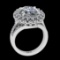 5.42 Ctw VS/SI1 Diamond14K White Gold Engagement Ring