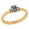 0.62 ctw GIA Certified Center StoneDiamond 14K Yellow Gold Wedding Ring