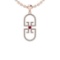 0.62 Ctw SI2/I1 Ruby And Diamond 14K Rose Gold Pendant