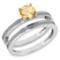 Certified 0.73 Ctw Citrine And Diamond 18k White Gold Ring (G-H VS/SI1)