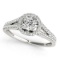 Certified 1.00 Ctw SI2/I1 Diamond 14K White Gold Engagement Ring
