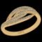 0.28 Ctw i2/i3 Diamond 14K Yellow Gold Cluster Wedding Ring