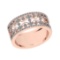0.68 Ctw Si2/i1 Diamond 14K Rose Gold Eternity Band Ring
