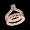 1.20 Ctw SI2/I1 Diamond 10K Rose Gold Engagement set Ring