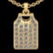 0.17 Ctw SI2/I1 Diamond 18K Yellow Gold Pendant Necklace