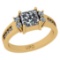 1.25 ctw GIA Certified Center StoneDiamond 14K Yellow Gold Engagement Ring