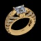 2.76 Ctw VS/SI1 Diamond 14K Yellow Gold Skull Ring