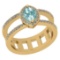 0.90 Ctw SI2/I1 Aquamarine And Diamond 14k Yellow Gold Ring