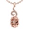 4.25 Ctw SI2/I1 Morganite And Diamond 14K Rose Gold Vintage Style Necklace
