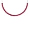 48.75 Ctw Ruby 14K White Gold Necklace