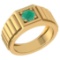 0.50 Ctw Emerald Style Prong Set 14K Yellow Gold Solitaire Ring