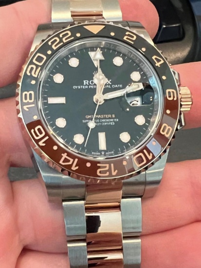 New Rolex 40mm 'Rootbeer' GMT Master II on Oystersteel