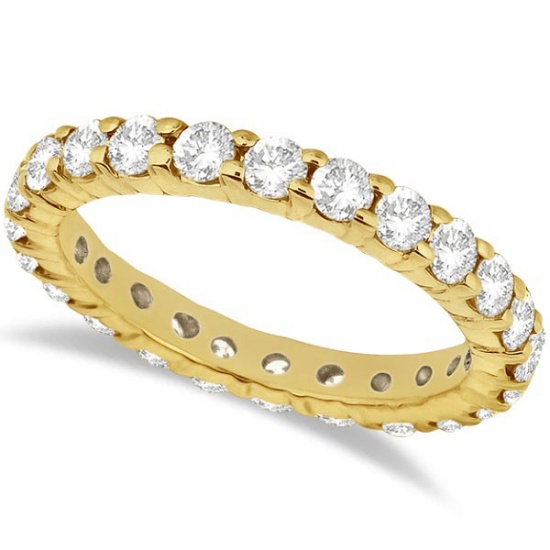 Diamond Eternity Ring Wedding Band in 14k Yellow Gold 2.00ctw