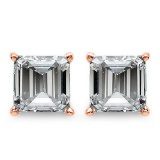 Certified .50 CTW Raident Diamond 14K Rose Gold Earring